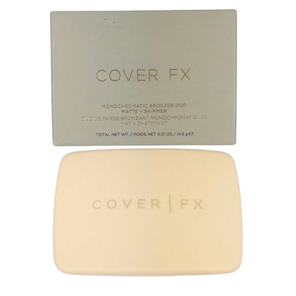 Cover FX Monochromatic Cheek Duo Bronzer Matte + Shimmer Sunkissed Bronze - Picture 7 of 9